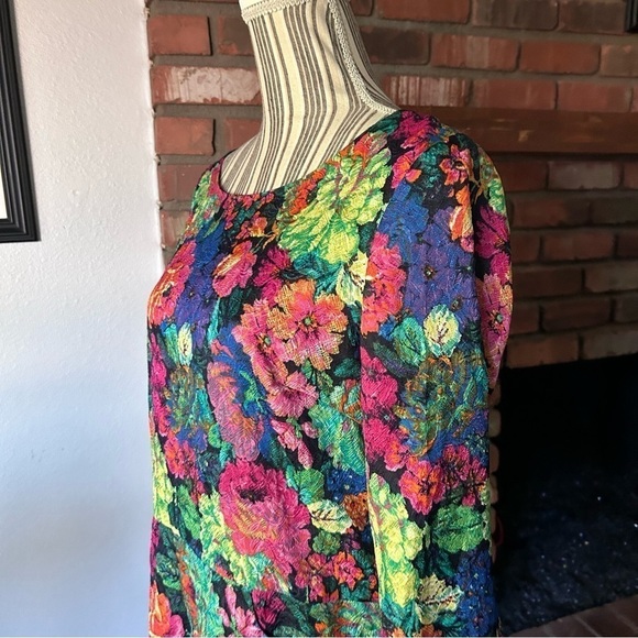 Anthropologie HD in Paris Tropicalist Floral Shift Dress Sz XS - Picture 6 of 8